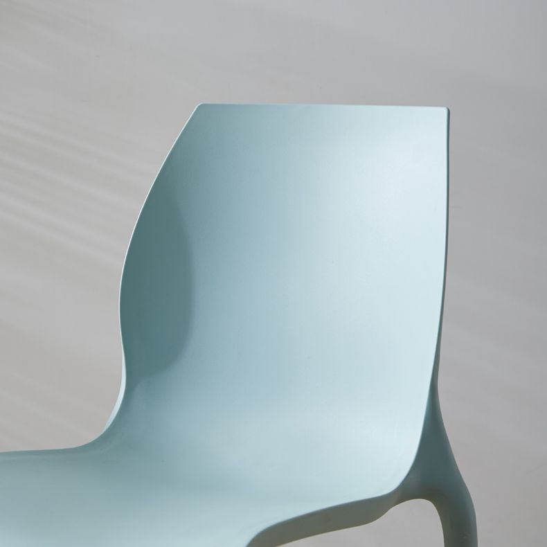 Contemporary Plastic Dining Room Chair Multicolor Stackable Side Chair