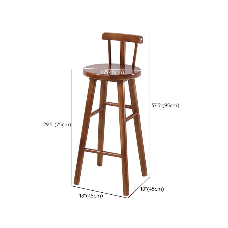 Armless Counter Height Stools Solid Wood Counter and Bar Stool