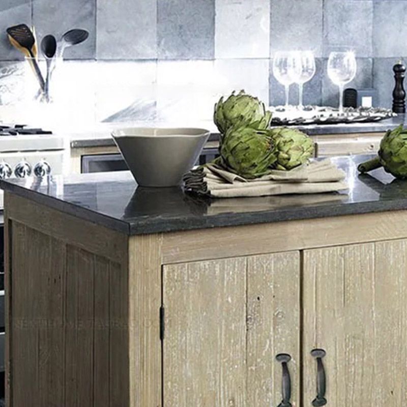 Modern Kitchen Island Dining Room Prep Table with Storage Cabinet