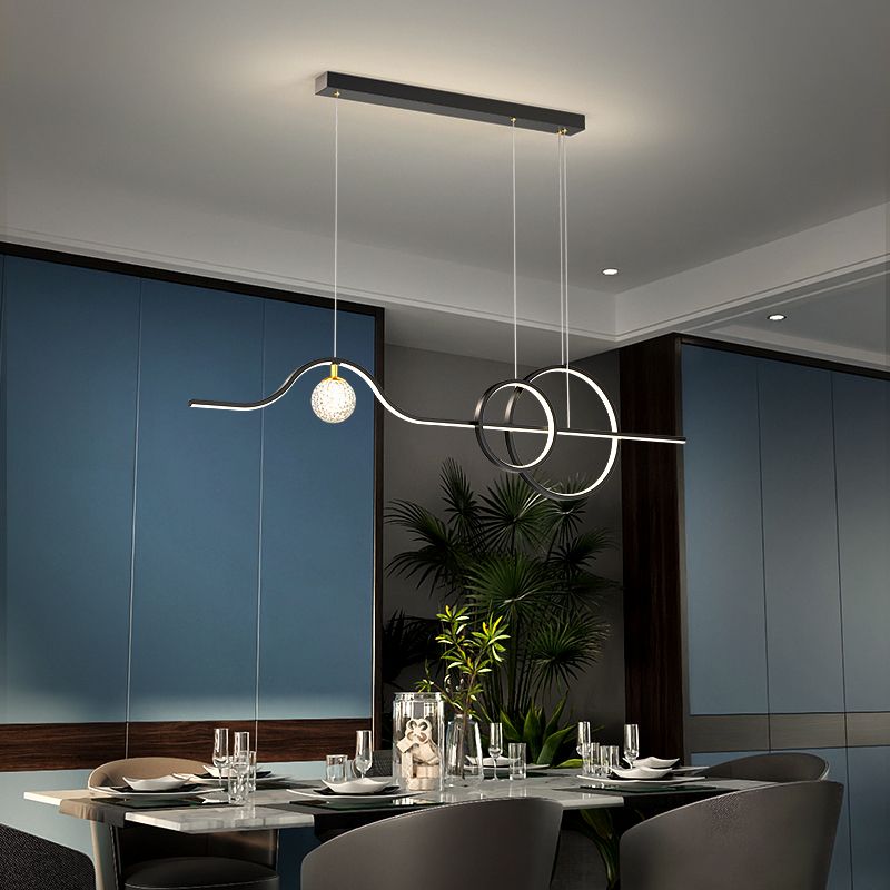 Apparecchi di illuminazione dell'isola lineare Modern Style Metal Kitchen Candant Lights