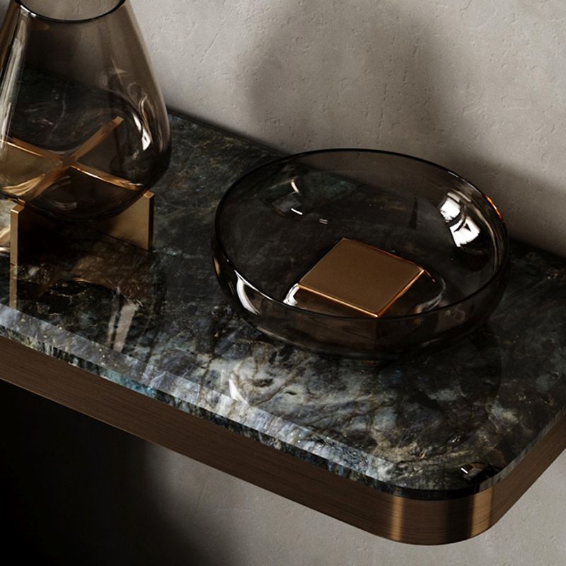 Glam Marble Console Accent Table with Rectangle Top for Hall