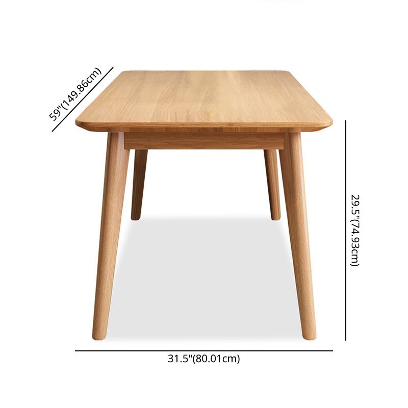 Modern Style Solid Wood Dining Set with Rectangle Shape Table and 4 Legs Base