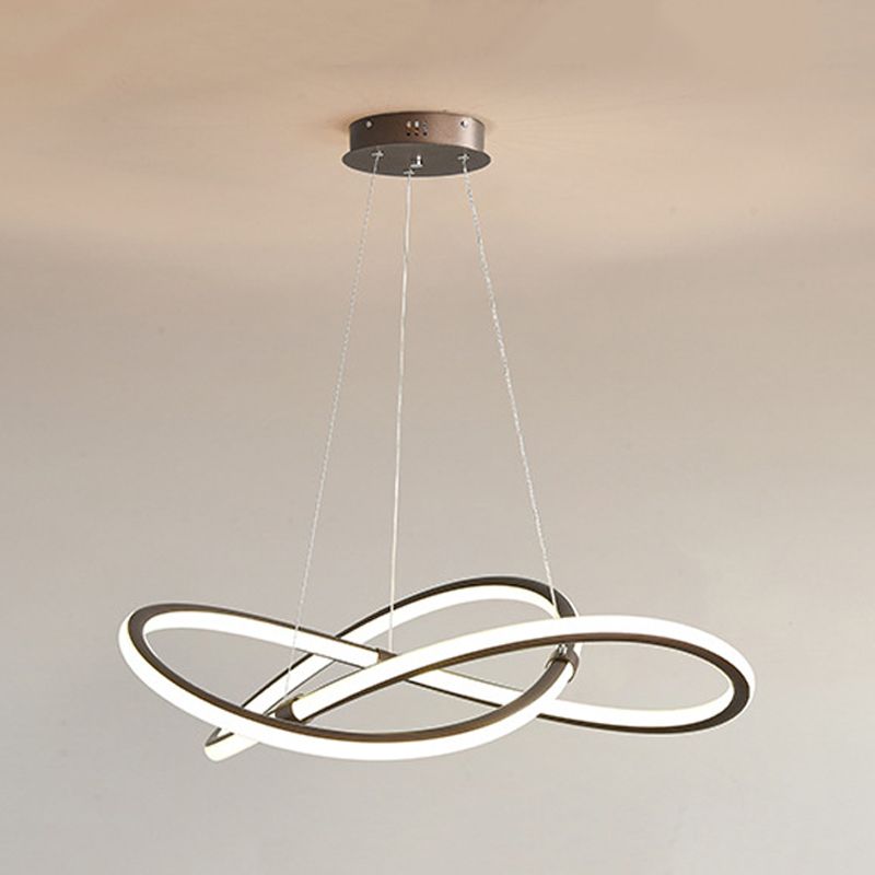 Metal Spiral Pendant Lighting Fixture Simple Style LED Hanging Pendant Light