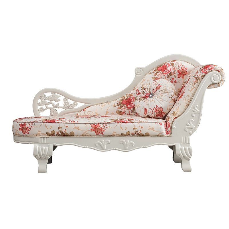 French Country Chaise Lounge Couch Flower Chaise with One Armed