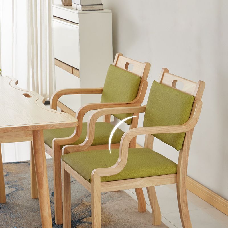 Chaise d'appoint de salle à manger en bois de cuisine contemporaine, chaise d'appoint de salle à manger à dossier ouvert