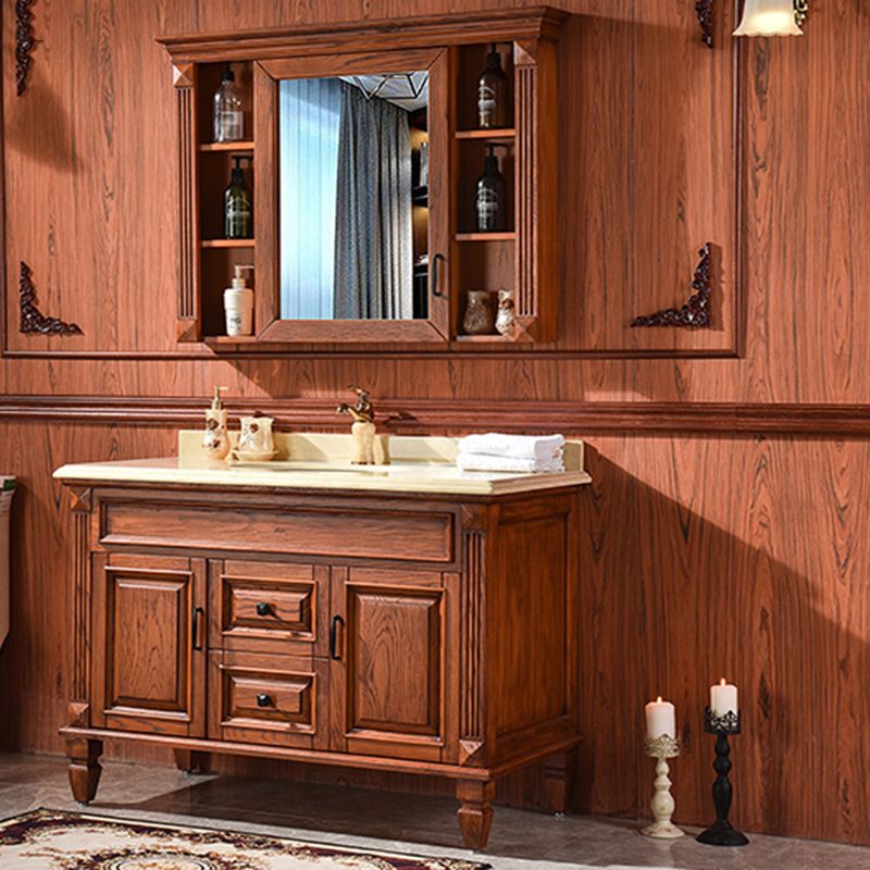Traditional Freestanding Bathroom Vanity Solid Wood Bathroom Vanity Set for Bathroom