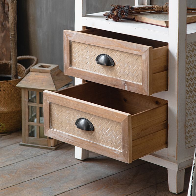 Contemporary 13.8" Wide Wooden Chest, Rectangle Accent Cabinet with Drawer