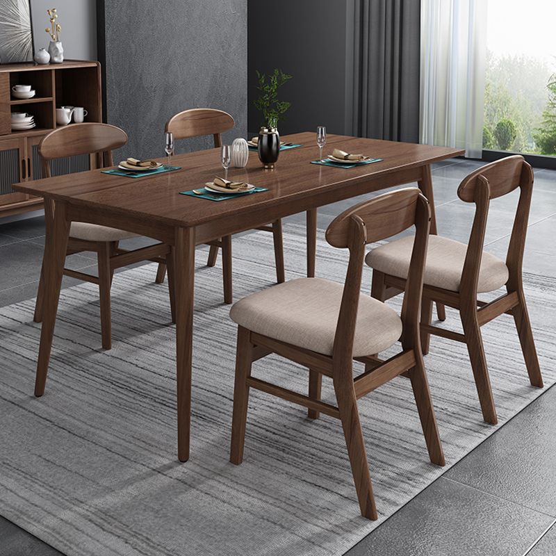 Industrial Kitchen Solid Wood Dining Table Rectangle Dining Table with 4 Legs
