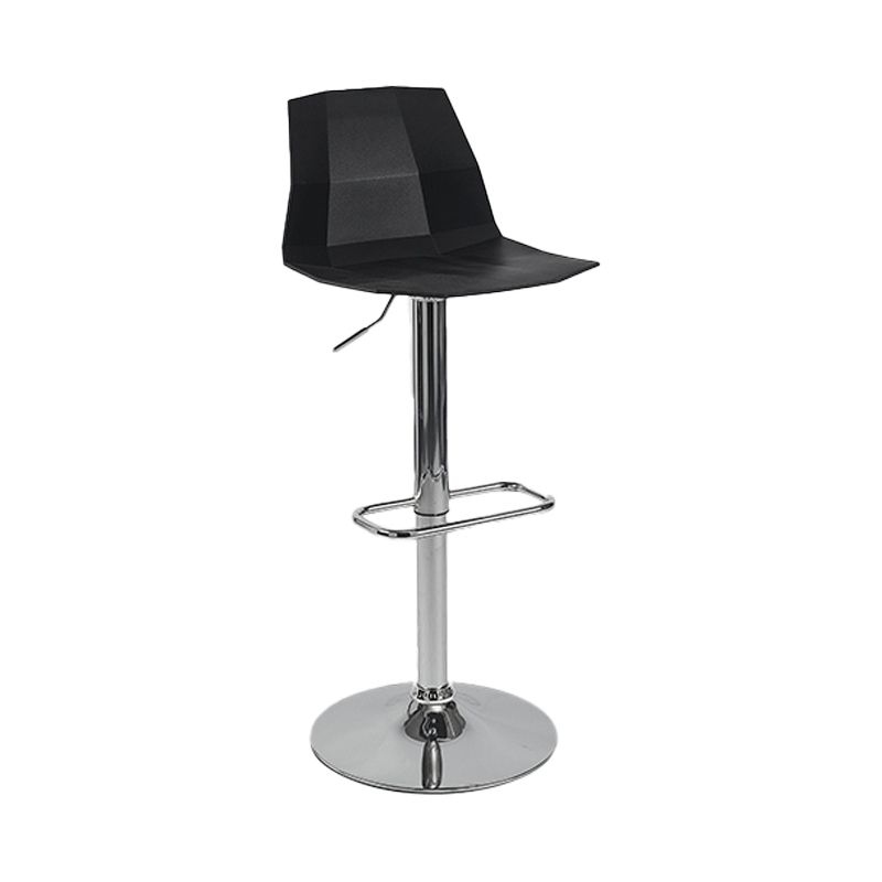 Modern Backrest Armless Counter Stool Iron Cafe Bar Stool with Plastic Cushion