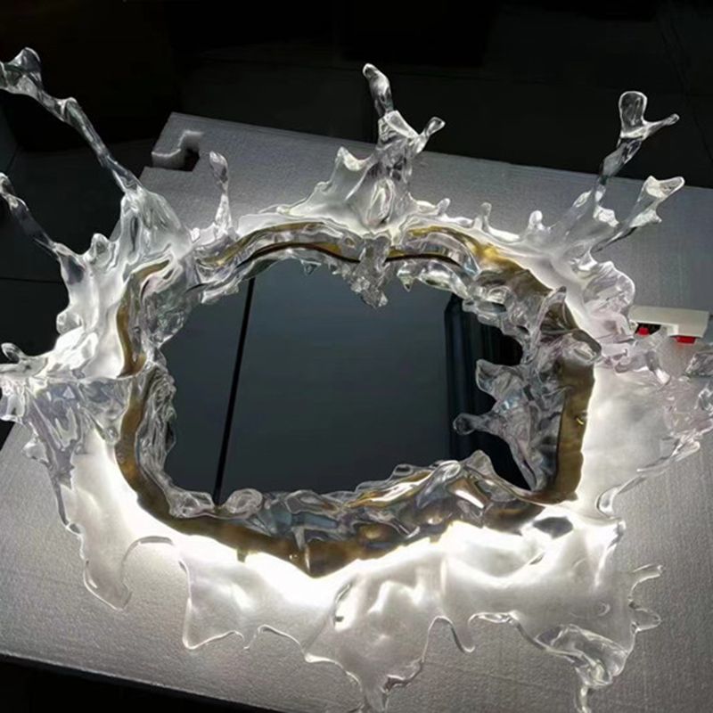 Modern Unique Shape Wall Mounted Light 1 Light Metal Flush Mount Wall Sconce