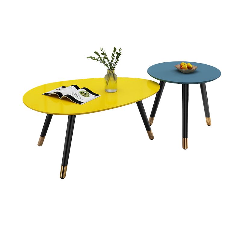 Contemporary Coffee Table Set No Distressing 3 Legs Wood Coffee Table