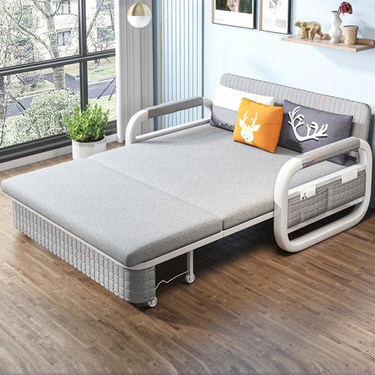 Pillow Included Sofa Futon Cushion Back Round Arms Sleeper Sofa