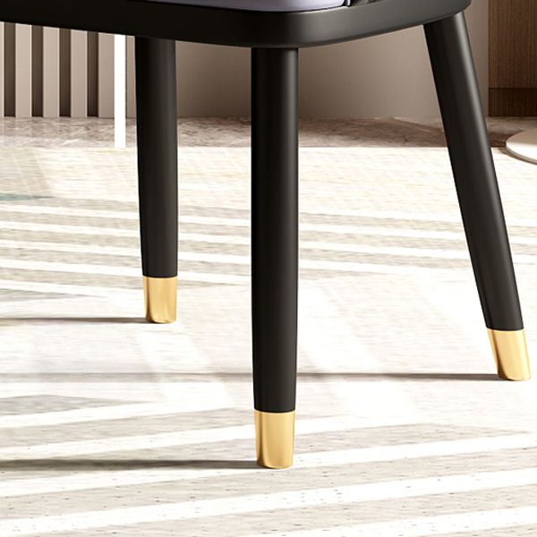 Modern Style Arm Chair Leather Open Back Indoor Dining Chair