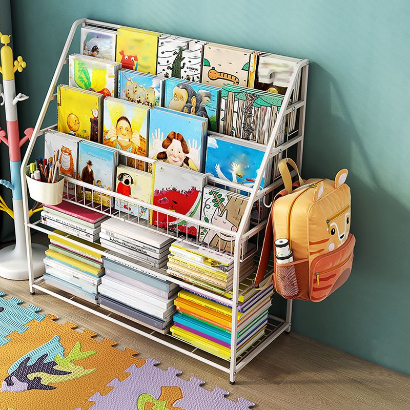 Contemporary Metal Standard Bookcase Closed Back Kids Standard Bookcase