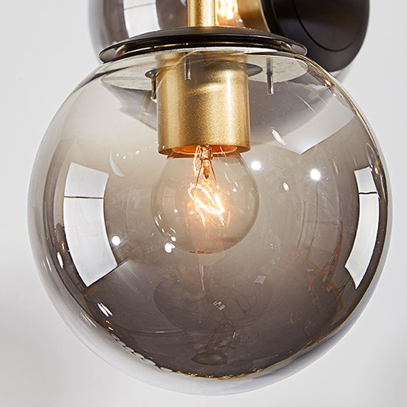 Modern Style Spherical Shape Island Lights Glass 6 Light Island Lighting