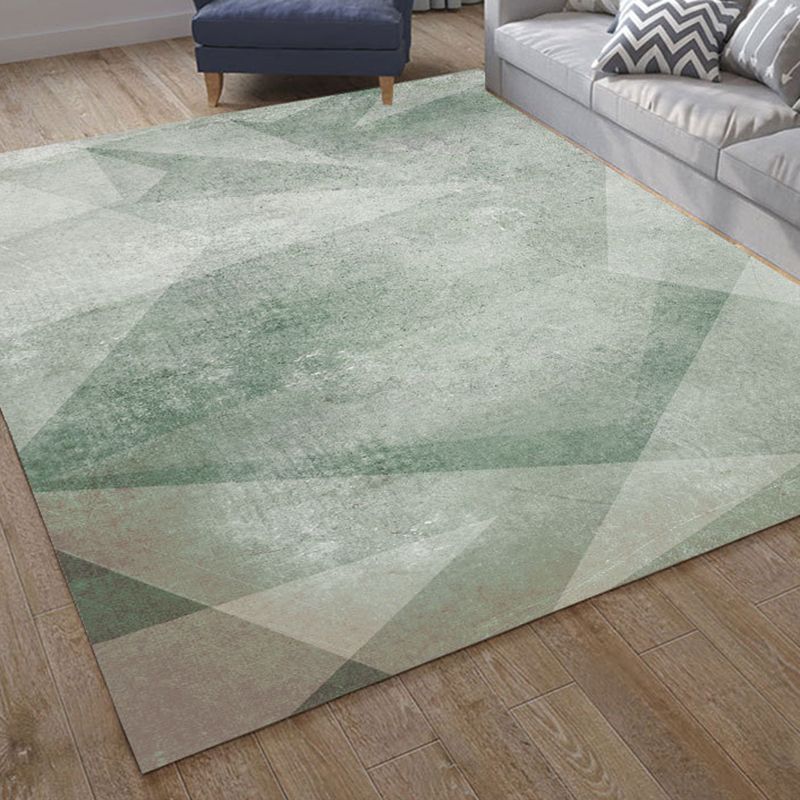 Dunkelbrauner geometrischer Druckteppich Polyester Moderner Teppich Waschbar Teppich für Wohnzimmer