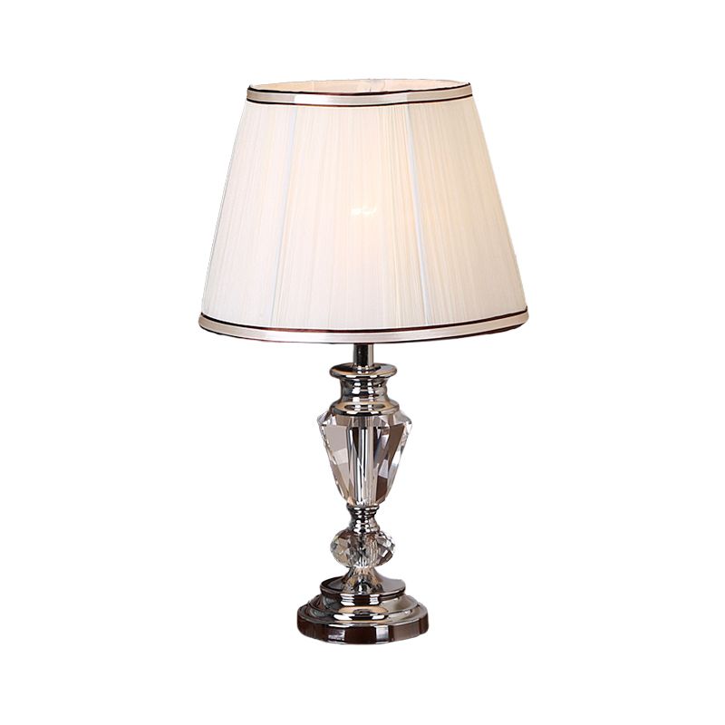Barrel Schatten Stoff Task Light Modernismus 1 Kopf rosa/weiße Nachttischlampe für Bett