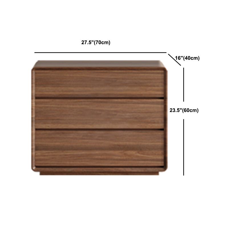 Modern Rectangle Cabinet Brown Wood Side Cabinet with Drawer