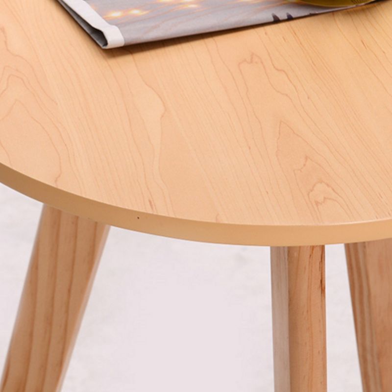 Scandinavian 23.6"/27.5" Round Wooden Top Side Table 3 Legs End Table