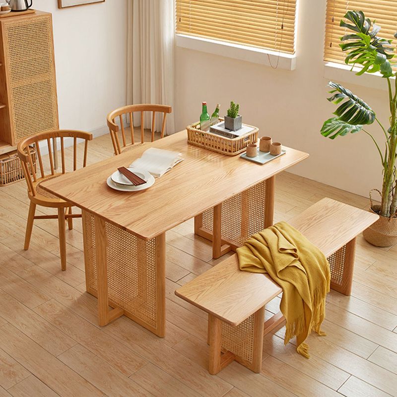 Modern Style Dining Chair Solid Wood Slat Back Side Chair for Home