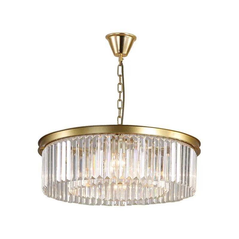Lampada rotonda nera/oro Lampada Minalismo Crystal 4/12/16 Bulbi Restaugale Bidone del soffitto