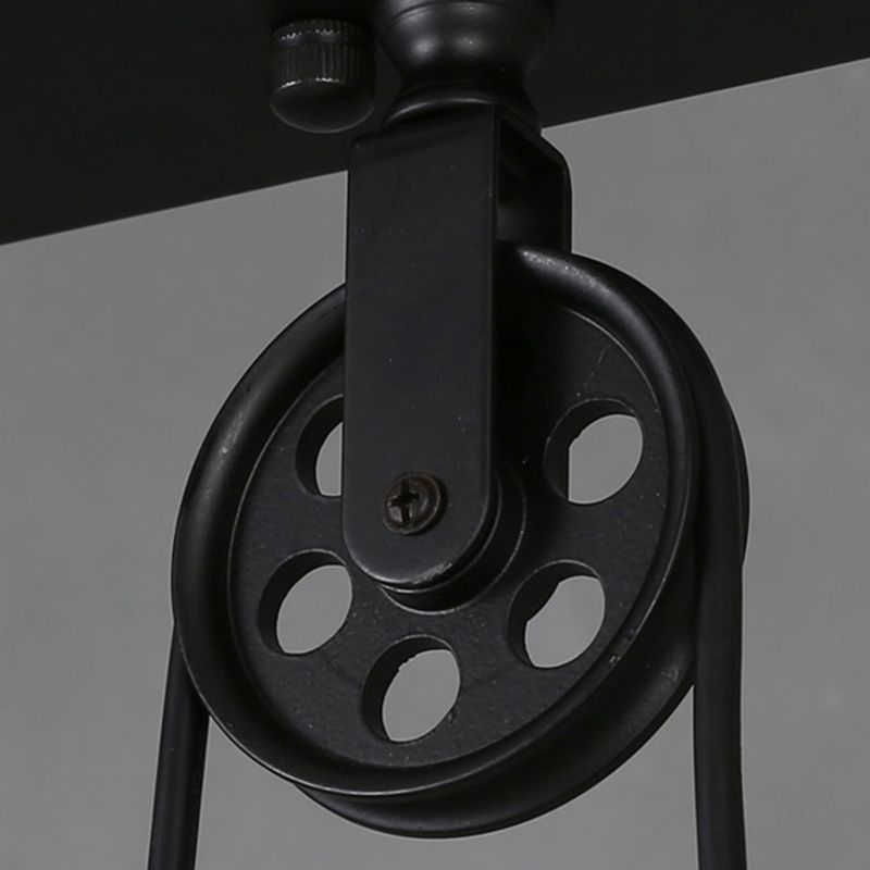 Metal 3 luces de la isla Polea de iluminación colgante colgante lineal vintage para comedor