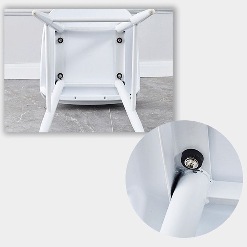 Industrial Style Bar-stool with 4 Legs Low Back PP Seat for Kitchen Bar