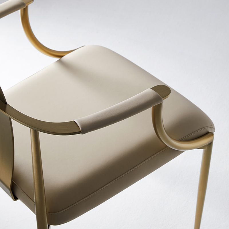 Glam Track Arms Armchair Basic Fixed Back Accent Armchair for Living Room