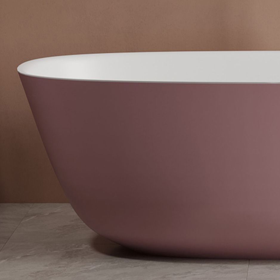 Soaking Antique Finish Bathtub Stand Alone Oval Modern Bath Tub