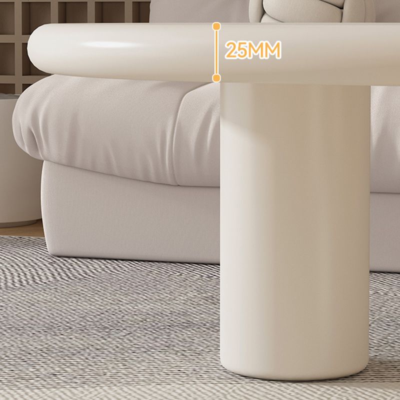 Modern Irregular Coffee Table 3 Legs Cocktail Table Set in White