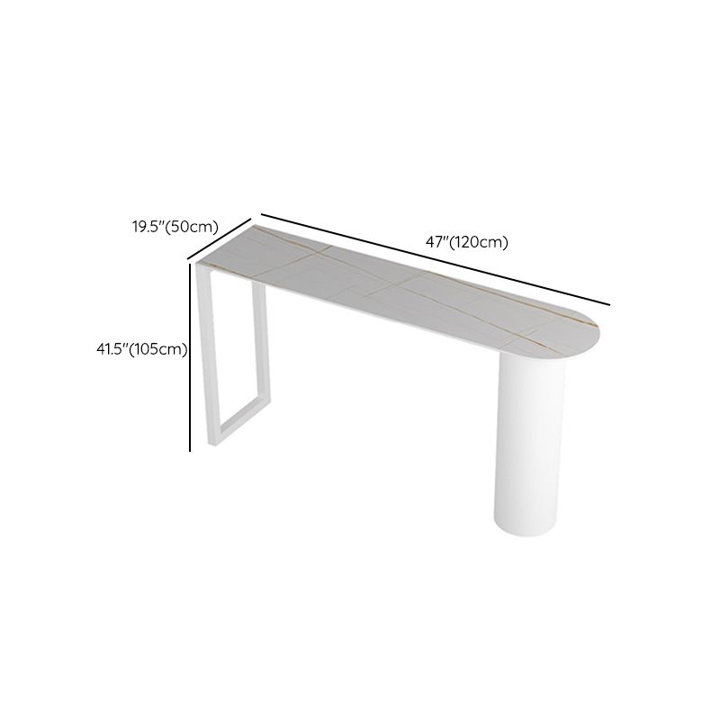 White Counter Wine Table Double Pedestal Pub Height Dining Table