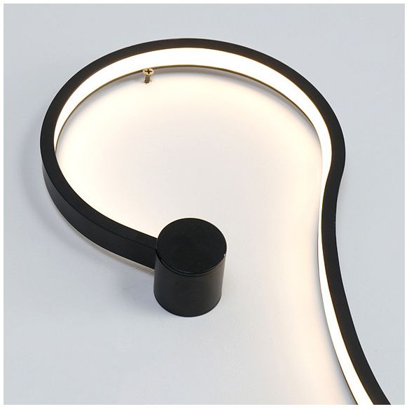 Simplicity Curvaceous Wall Sconce Light Living Room Background LED Wall Light