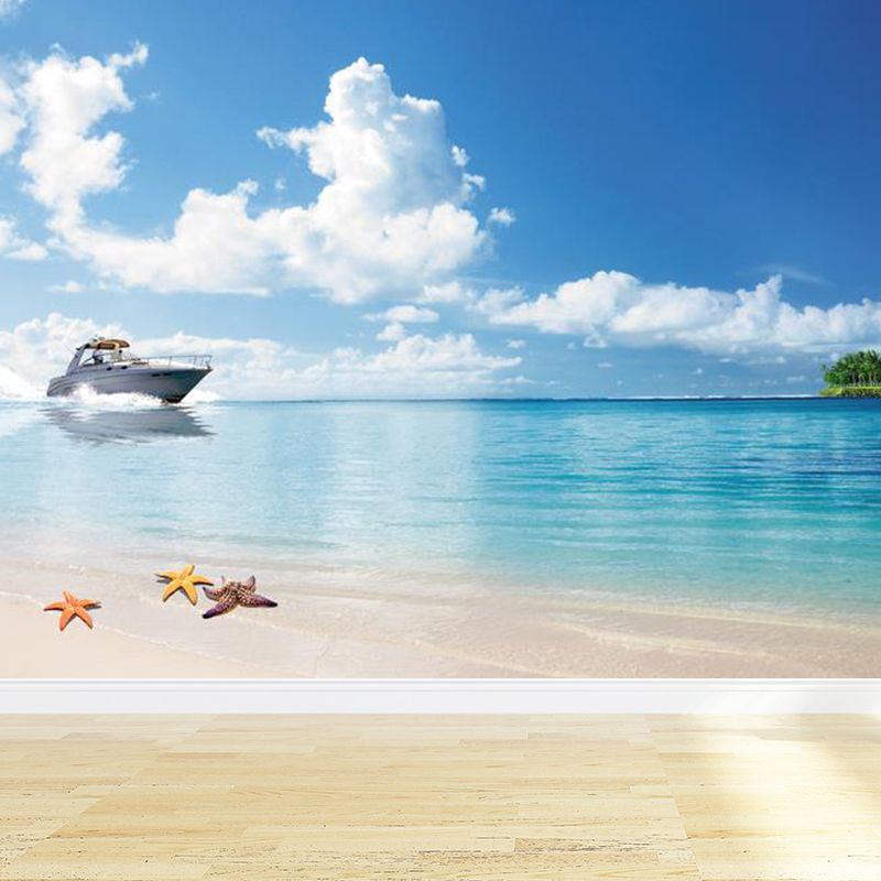 Sky View Mural Wallpaper for Dining Natural Landscape Wall Covering, Personalized