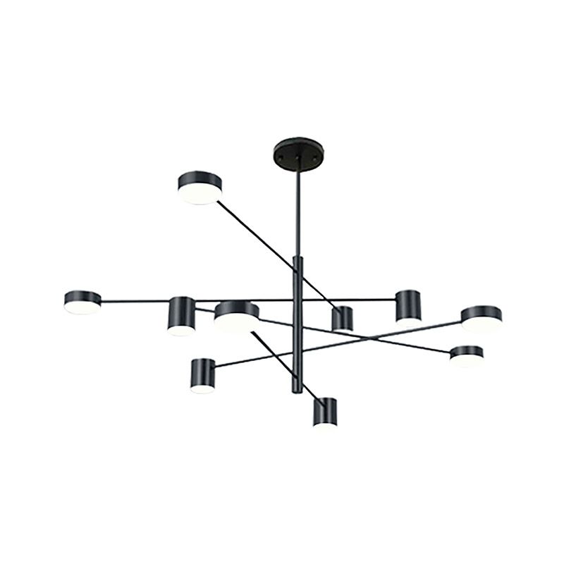 Metal Geometric Shape Chandelier Modern LED Chandelier Lamps for Bedroom