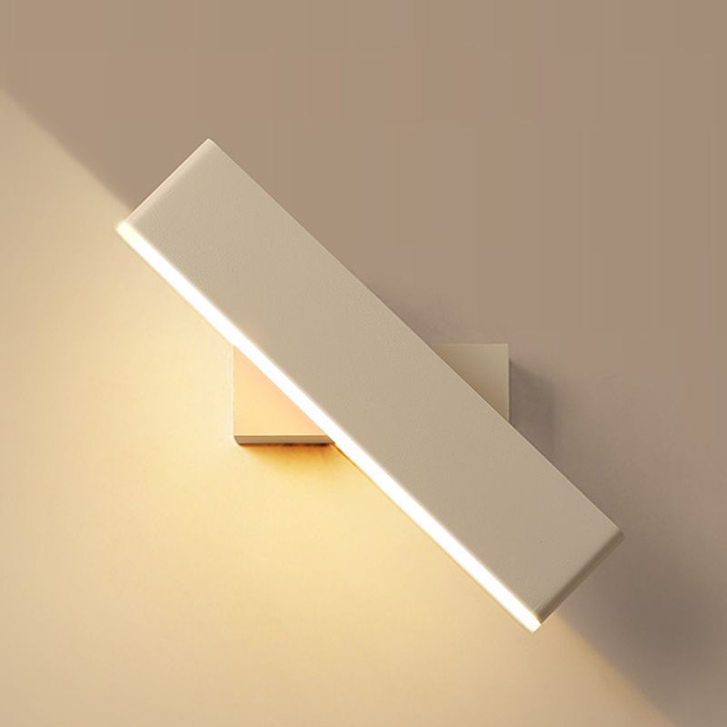 Rectangle Shape Metal Wall Light Modern Style Single Light Wall Mount Lighting