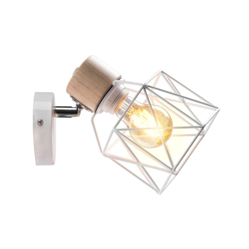 Geometric Wall Lighting Industrial Metal 1 Light Wall Sconce