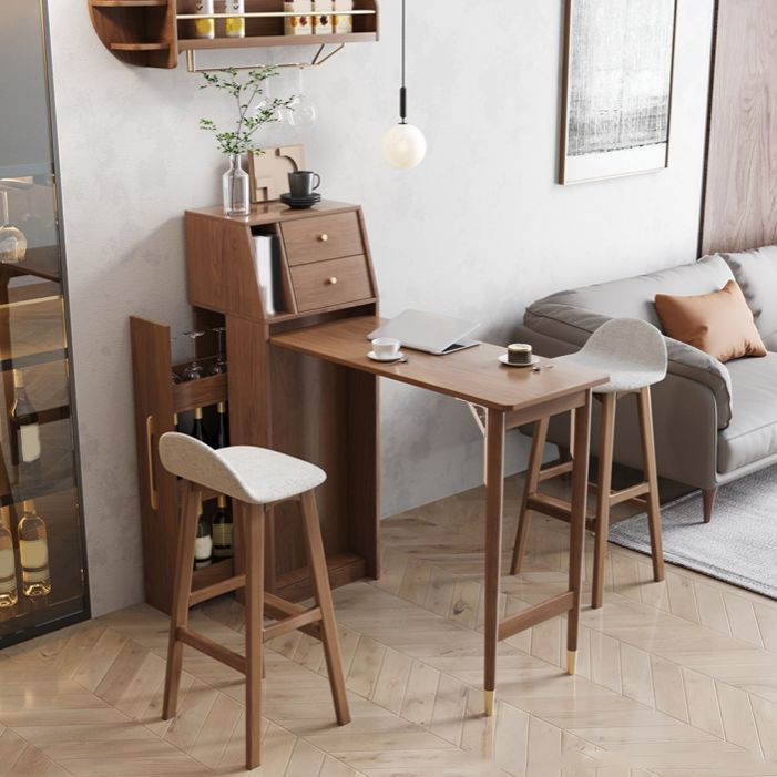 Modern Wood Rectangle Counter Table 2/3 Pieces Bar Table Set for Living Room