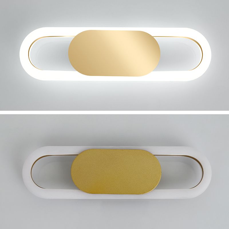 Modern Luxury Style Circular Sconce Light Fixtures Metal Wall Lighting Ideas for Bedroom