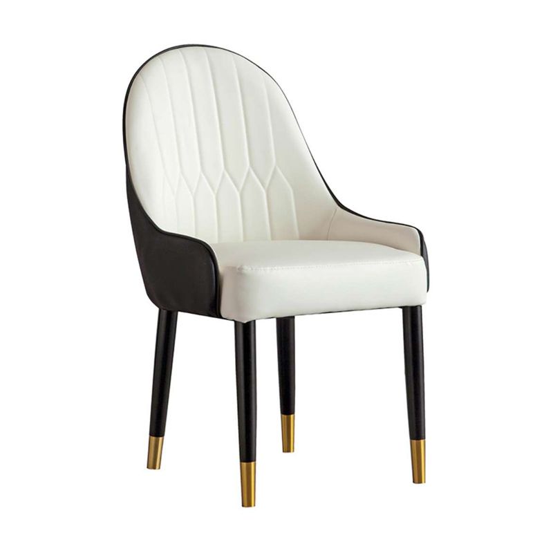 Inicio Sillón escandinavo Silla de comedor tapizada Parsons de metal