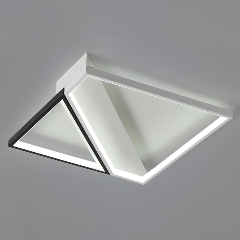 Wit minimalisme LED-inbouw vierkante kubus metalen plafondlamp voor slaapkamer