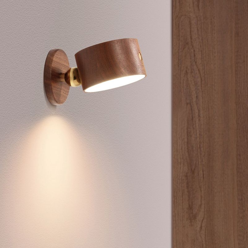 Wooden Wall Sconce Lighting Modern Style Wall Lamp for Bedroom