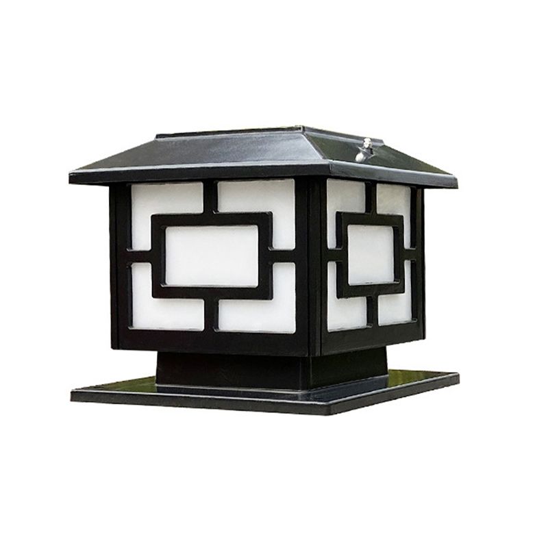 Modern LED Pillar Light Minimalist Solar Lighting Fixture for Garden