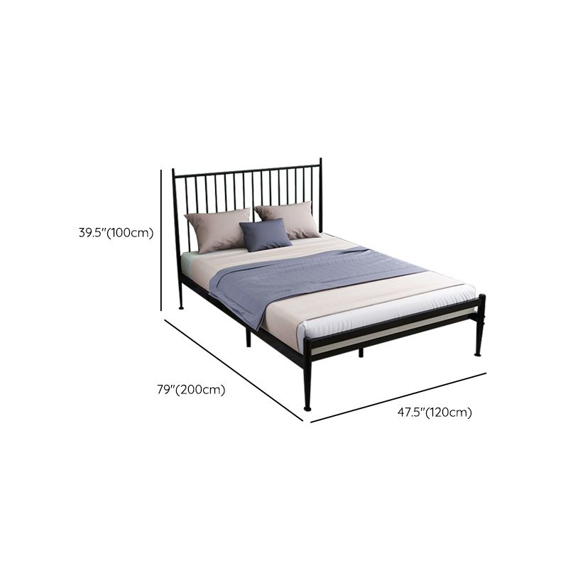 Industrial Slat Bed Rectangular Standard Bed with Custom Gold Leg