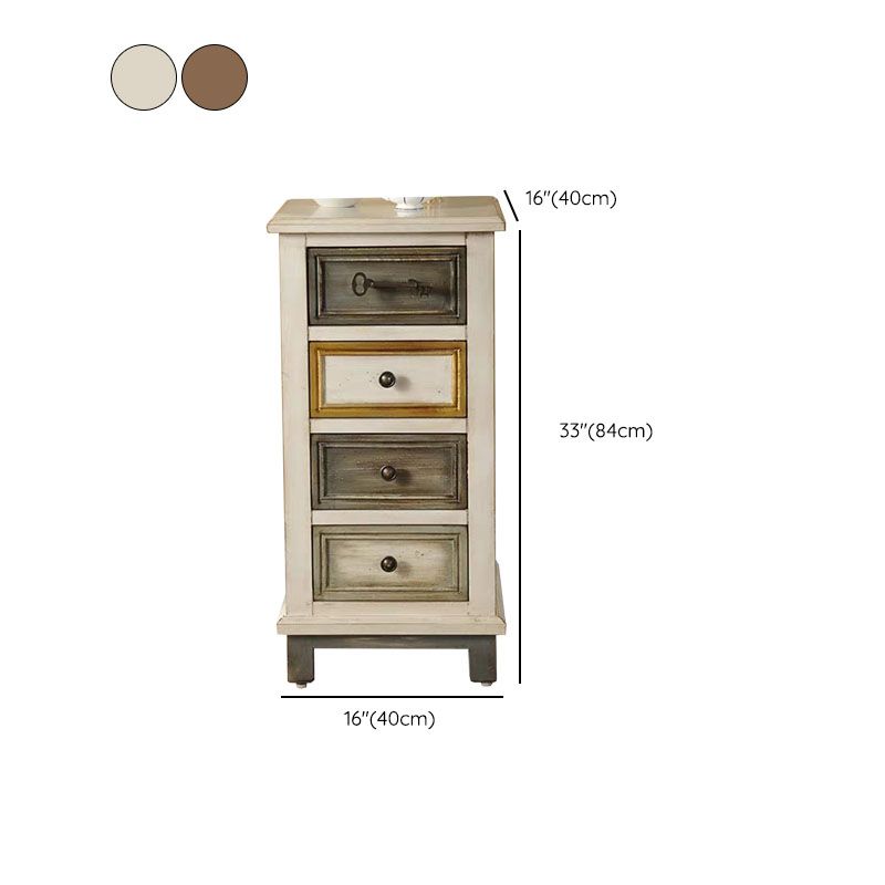 Traditional Vertical Combo Dresser Wood Storage Bachelor Chest for Home