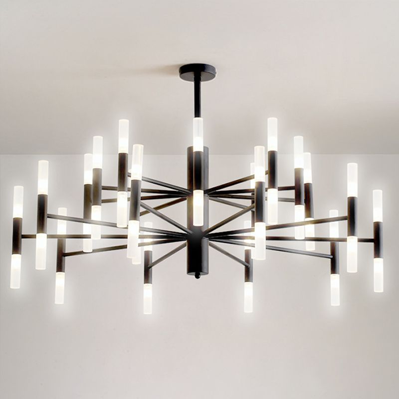 Illuminazione del soffitto del soggiorno a forma di radiale Metallic Postmodern Lent Light Segret