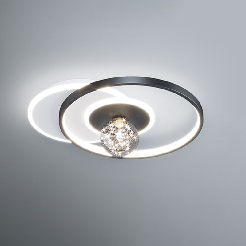 Plafonnier de chambre rond moderne encastré en métal