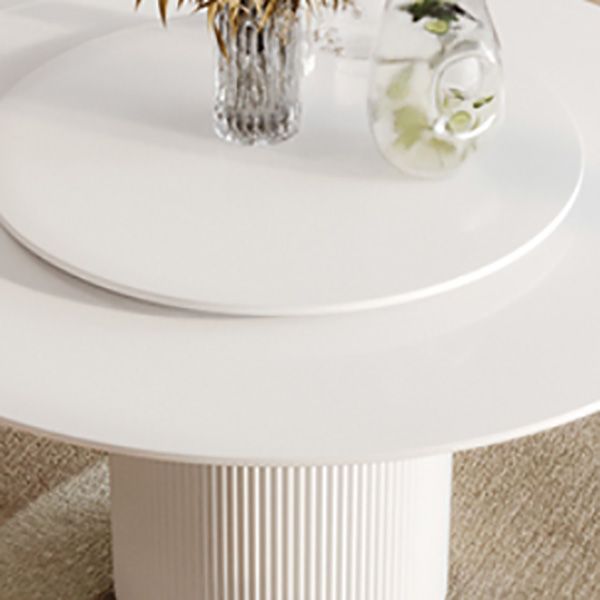 Modern Pedestal White Dining Table Stone Table for Dining Room