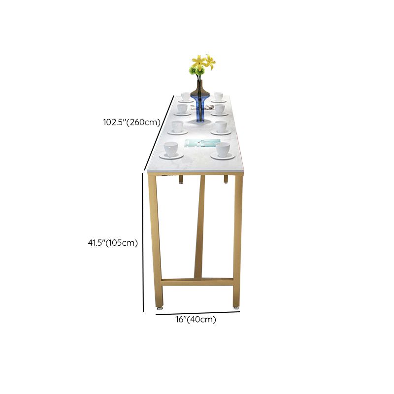 Glam Bar-height Table Faux Marble Top Pub Table for Dining Room