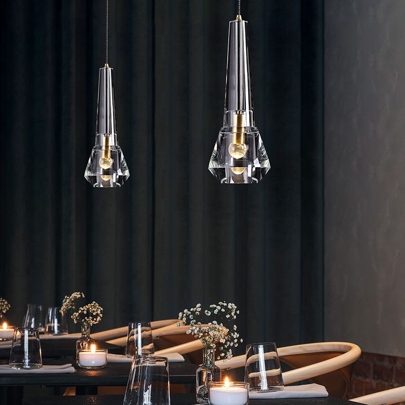 Kristal messing hanglamp in moderne luxe stijl koper geometrische hangende lamp voor binnenruimtes