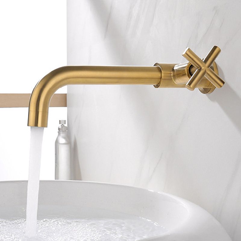 Glam 1-Handle Bathroom Sink Faucet Circular Wall Mounted Bathroom Faucet